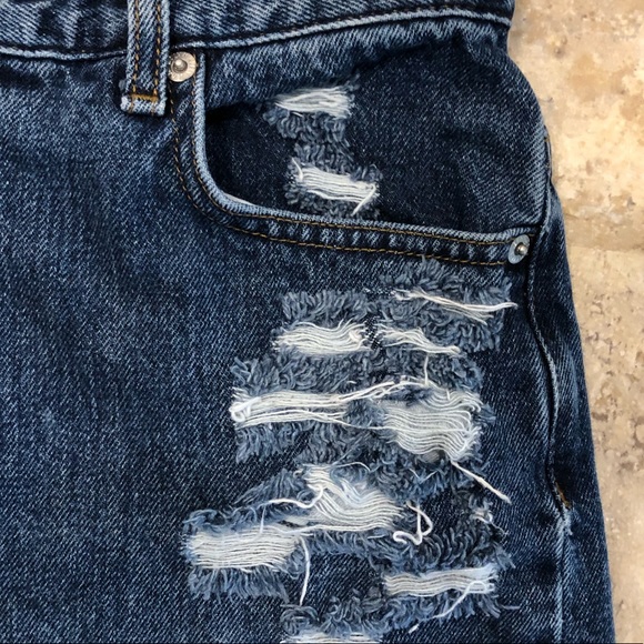 Calvin Klein Distressed Blue Jean Shorts Women 10 - Picture 3 of 6
